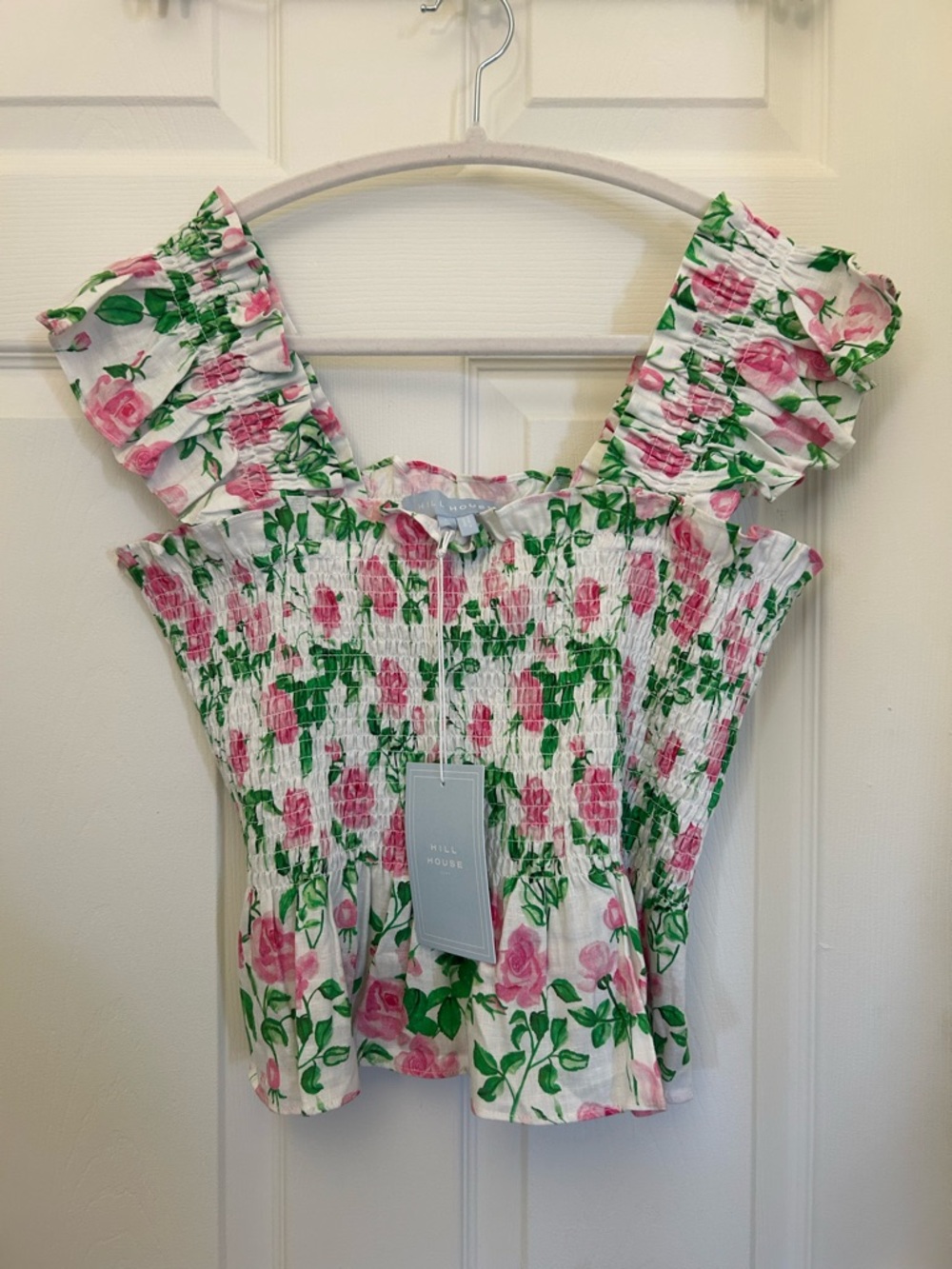 NWT Hill House Paz Top in Pink Roses - Picture 4 of 7